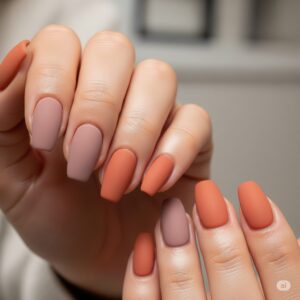Matte Mauve or Terracotta nails