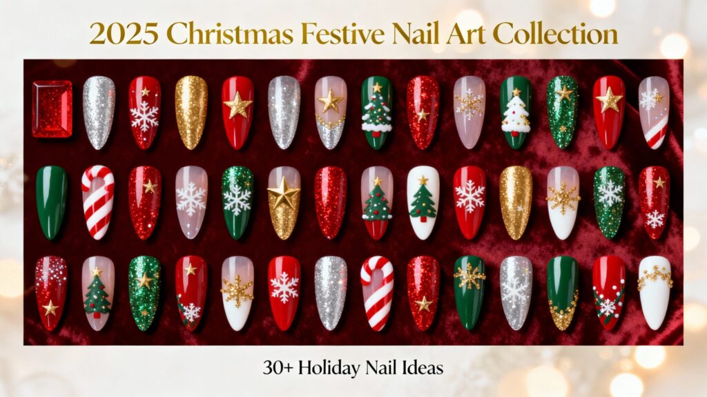 30+ Christmas Nail Ideas 2025: Festive Designs to Try This Holiday Season